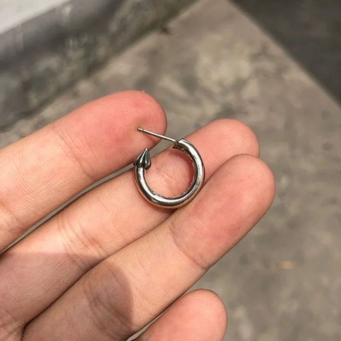Half ring earrings