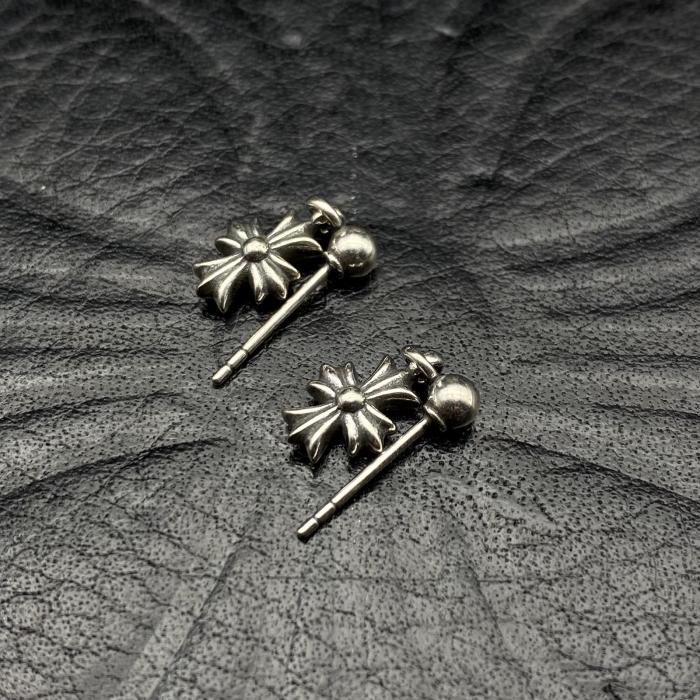 diamond cross earring
