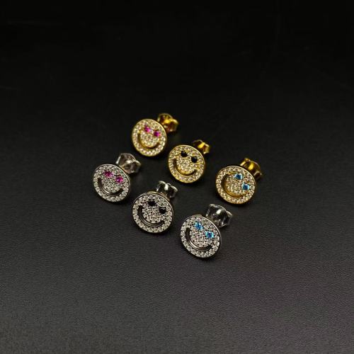 Smiling ear studs