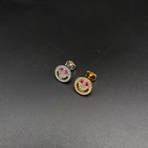 Smiling ear studs