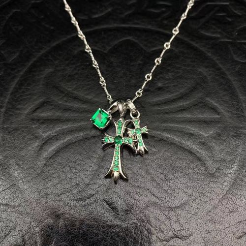 Platinum plated three pendant necklace