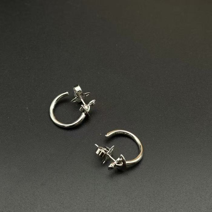 Silver Ring Saturn Earrings