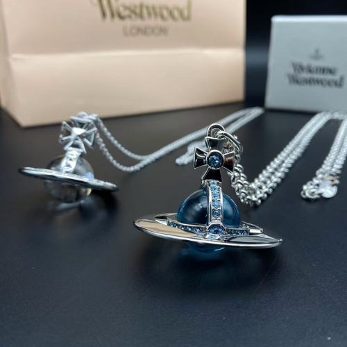 Large Rivet Aviator Necklace/Glacier Blue Aviator Necklace