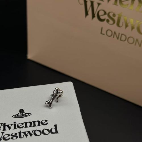 Silver bone earrings