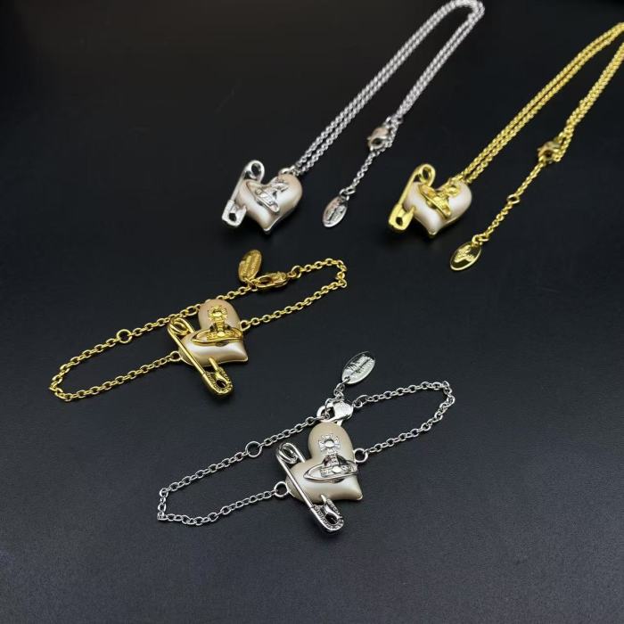 Love pin chain necklace/bracelet