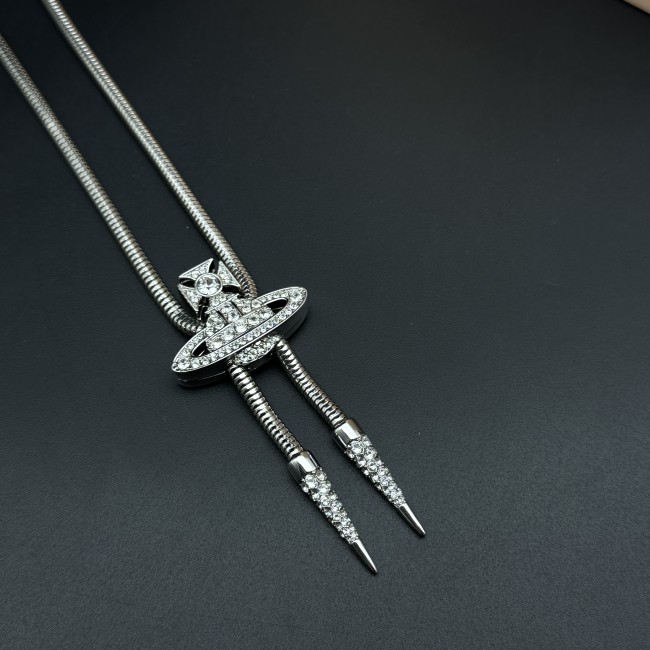 Saturn Tie Knot Necklace