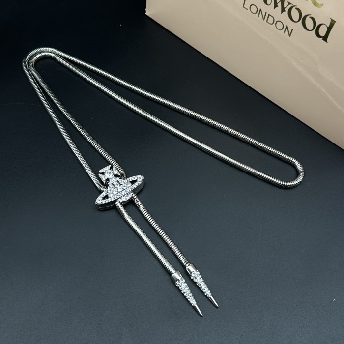 Saturn Tie Knot Necklace