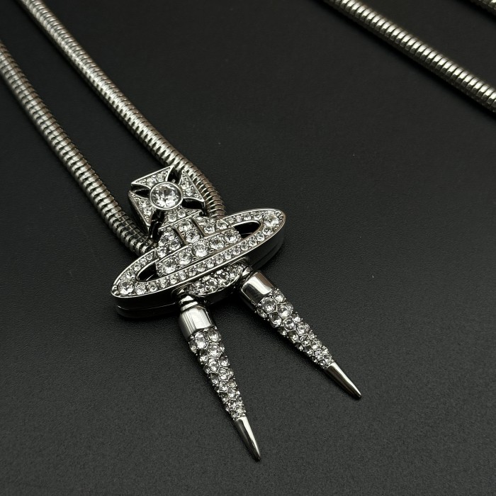 Saturn Tie Knot Necklace