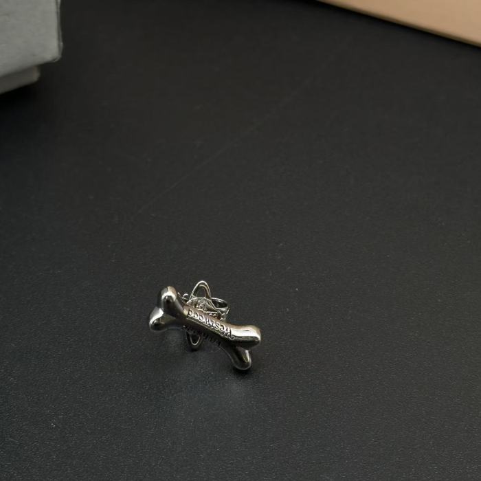 Silver bone earrings