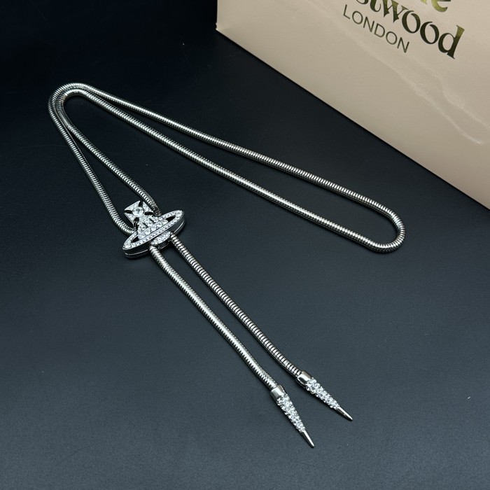 Saturn Tie Knot Necklace