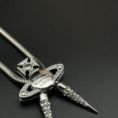 Saturn Tie Knot Necklace