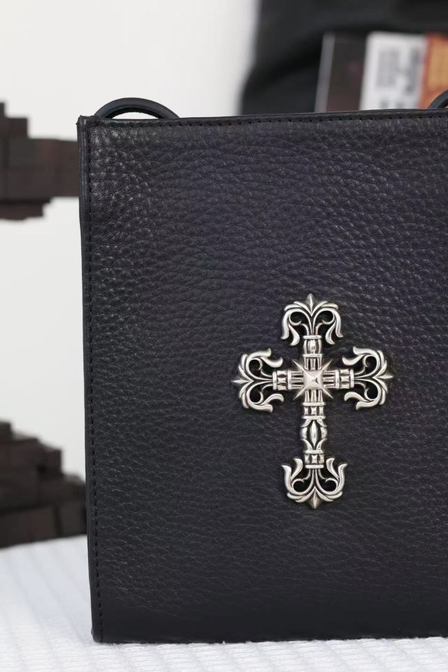 Leather Flame Cross Handbag