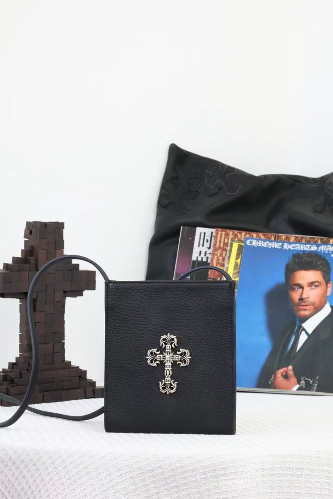 Leather Flame Cross Handbag