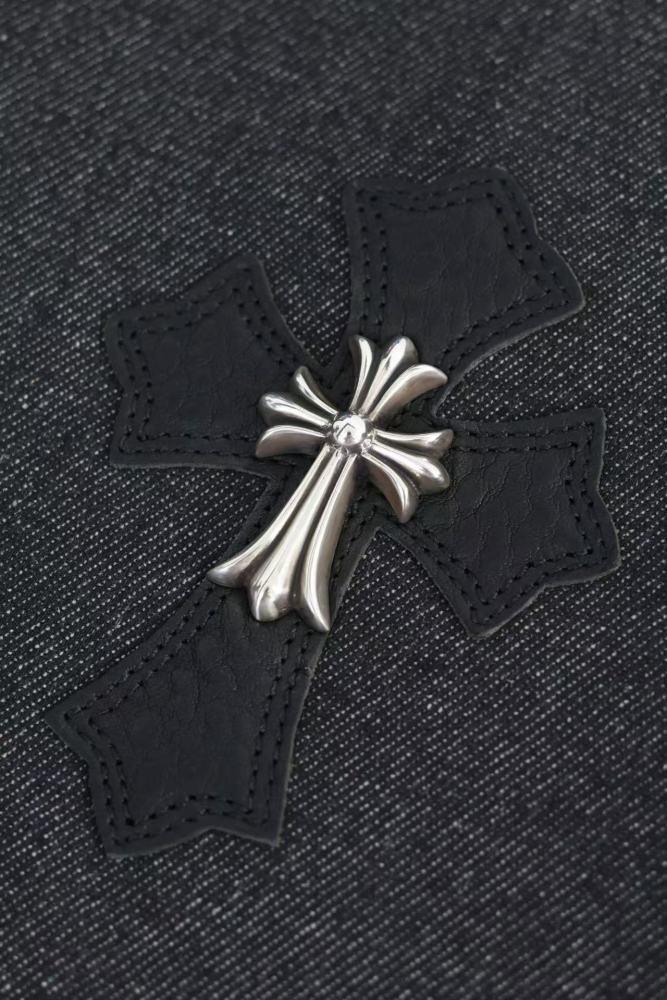 Cloth silver buckle cross tote bag