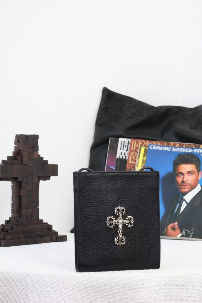 Leather Flame Cross Handbag