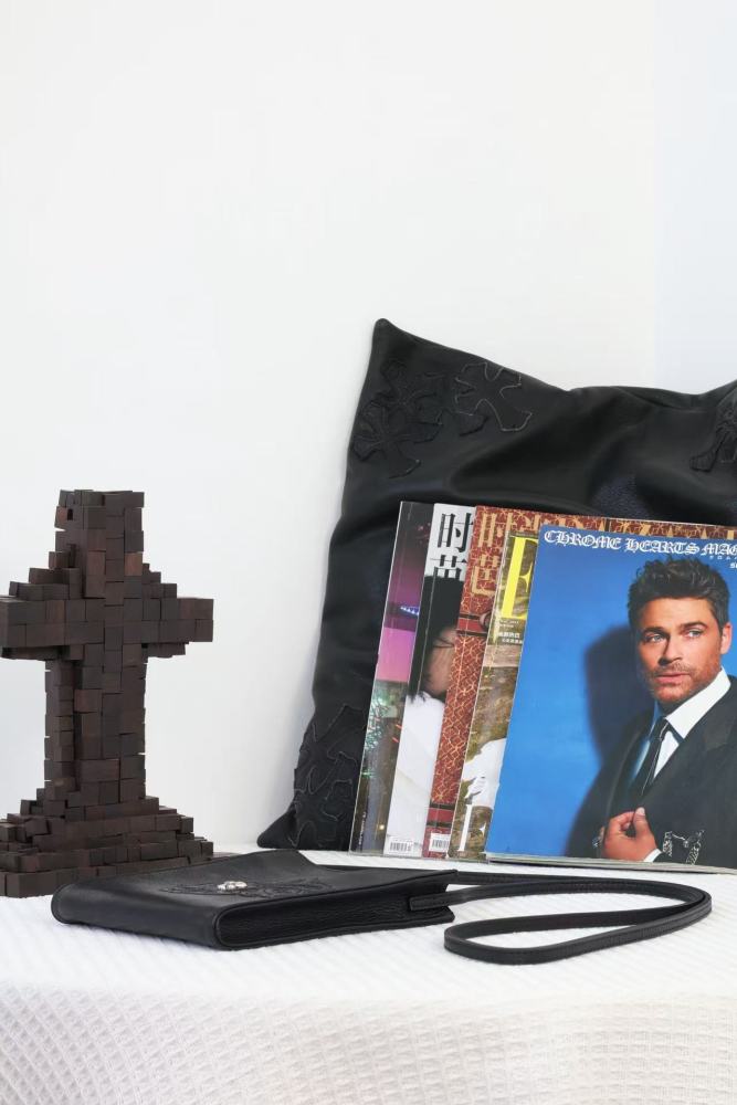 Leather Iris Flower Handbag