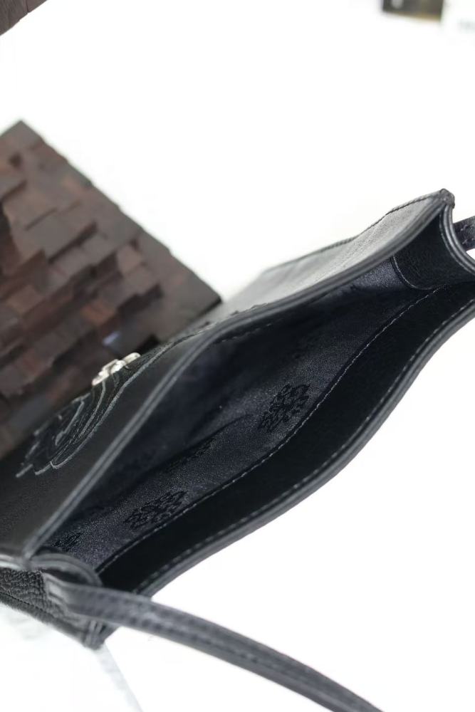 Leather Iris Flower Handbag