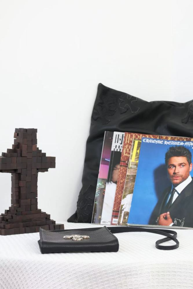 Leather Flame Cross Handbag