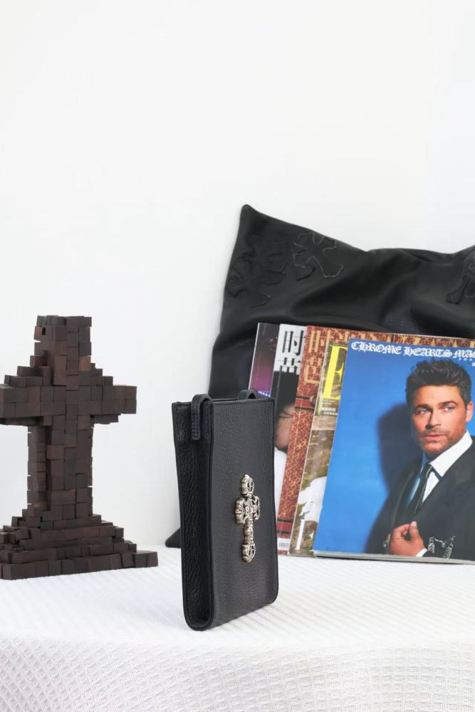 Leather Flame Cross Handbag