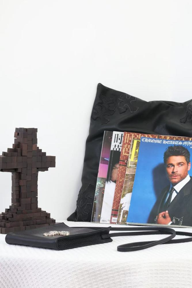 Leather Flame Cross Handbag