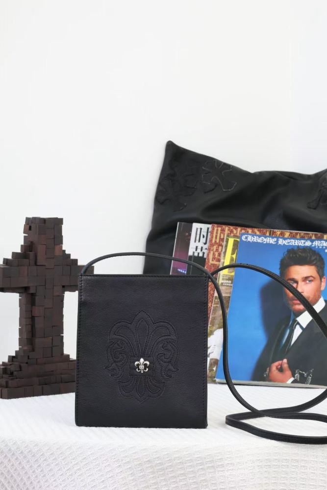 Leather Iris Flower Handbag