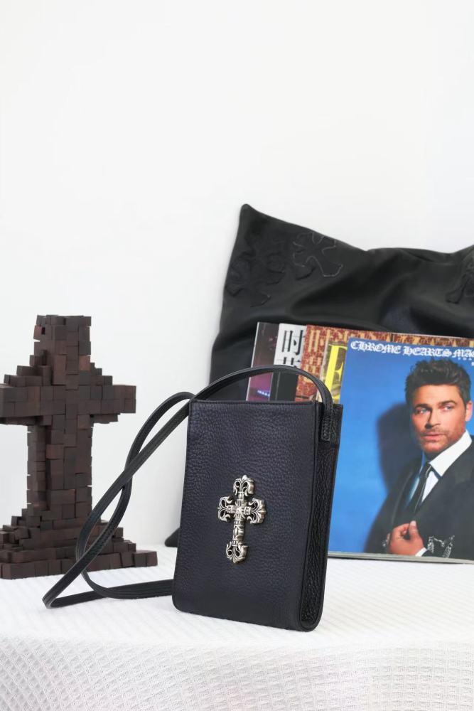 Leather Flame Cross Handbag