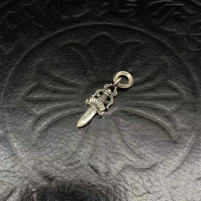 Small diamond ring sword pendant