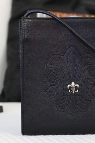 Leather Iris Flower Handbag
