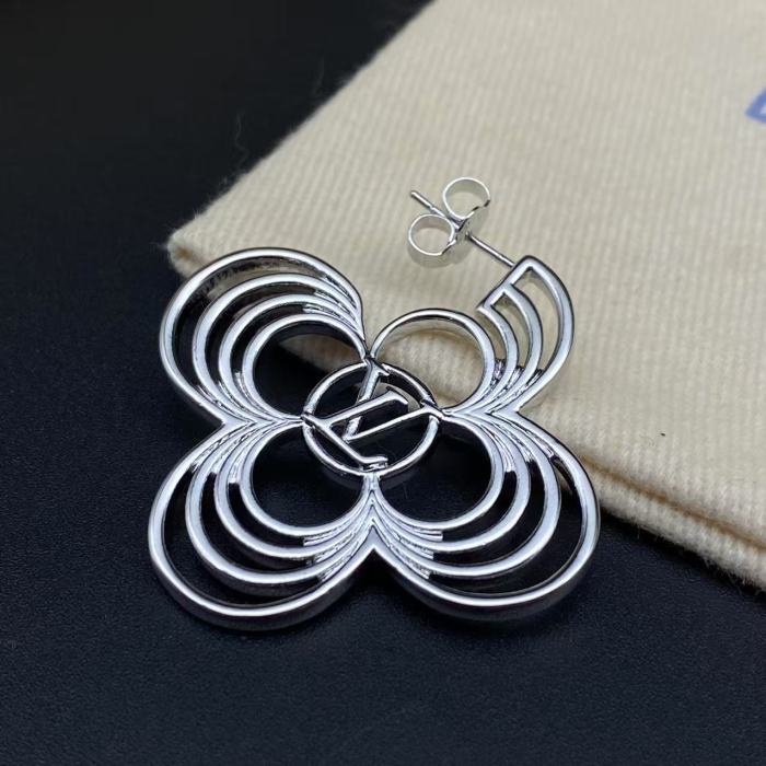Logo Flower Stud Earrings