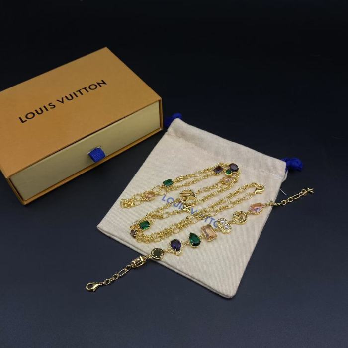 Gemstone necklace bracelet