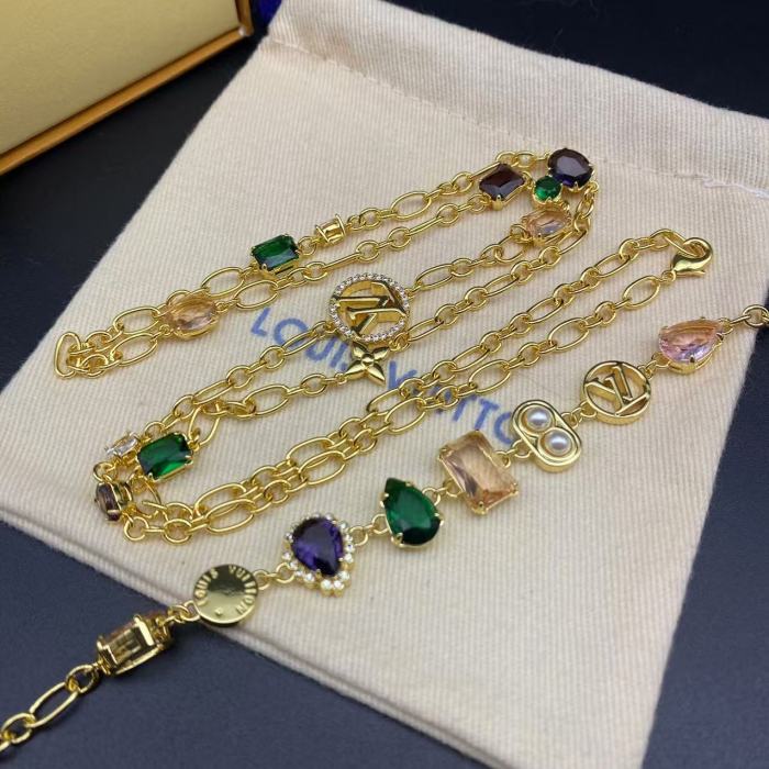 Gemstone necklace bracelet