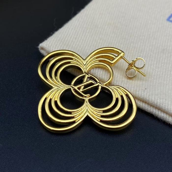 Logo Flower Stud Earrings