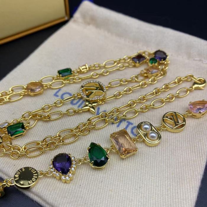 Gemstone necklace bracelet