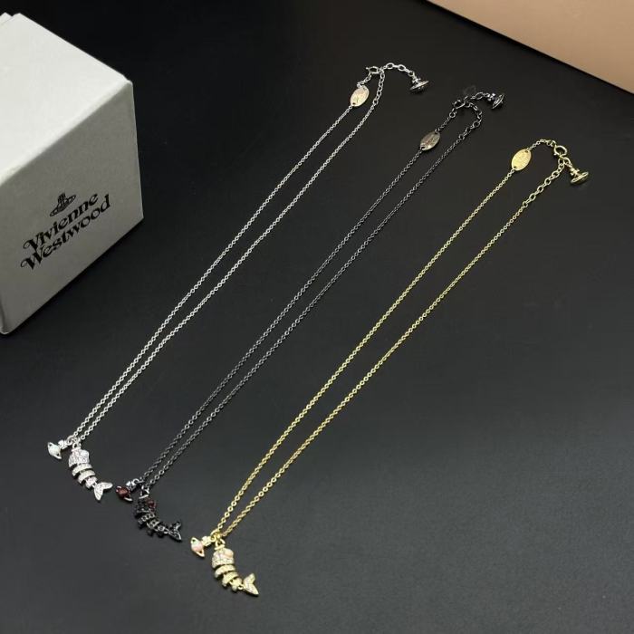 Fish bone bracelet necklace