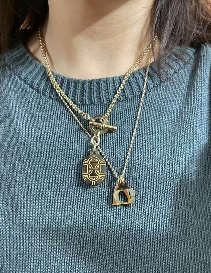 Water buffalo horn necklace