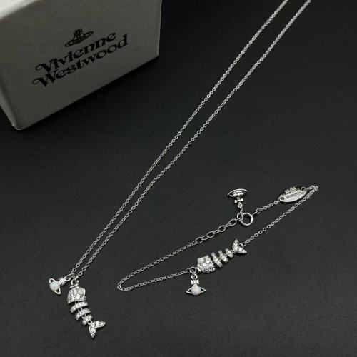 Fish bone bracelet necklace