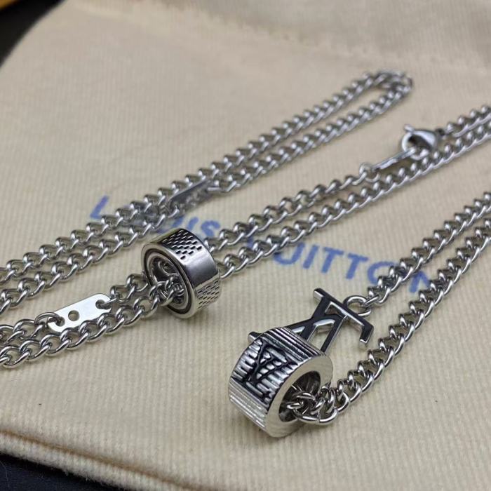 Circular logo necklace