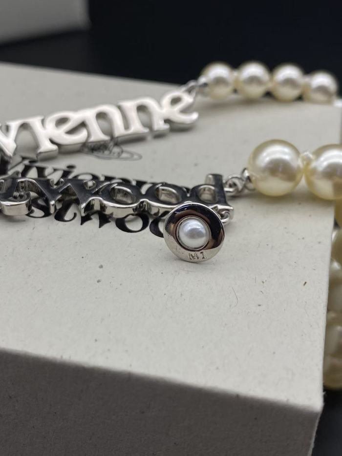 Double layered letter necklace