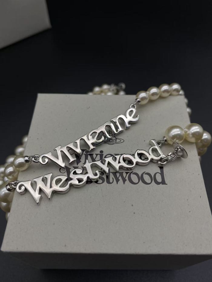 Double layered letter necklace