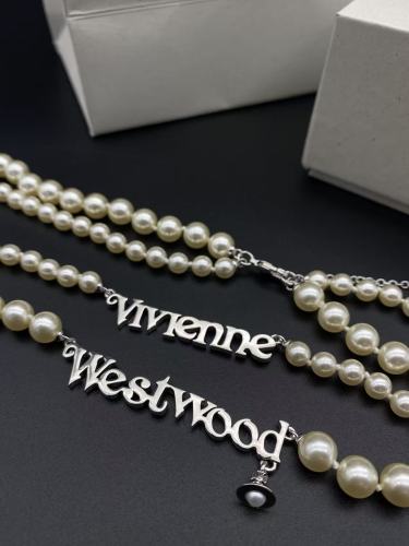 Double layered letter necklace