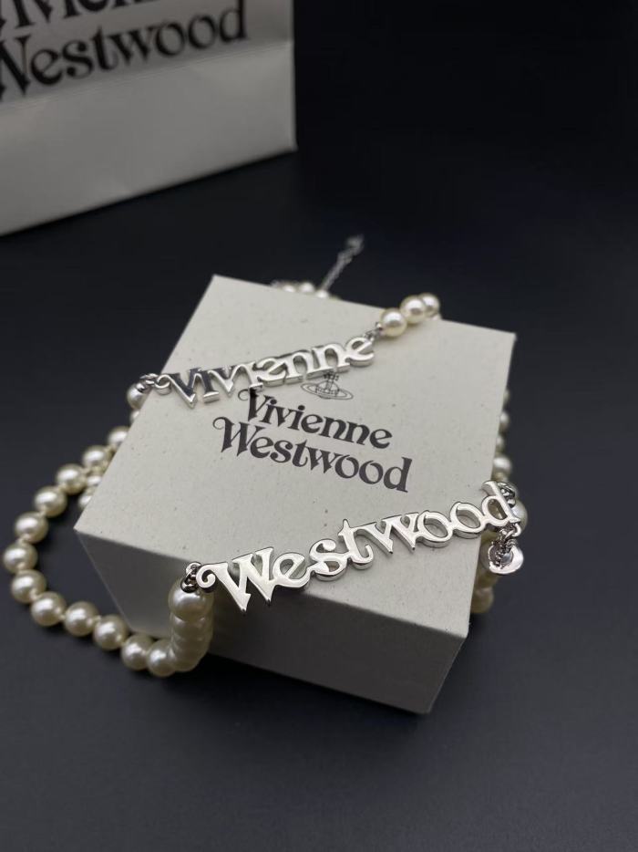 Double layered letter necklace