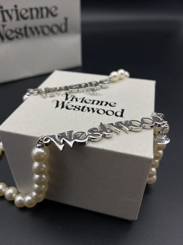 Double layered letter necklace