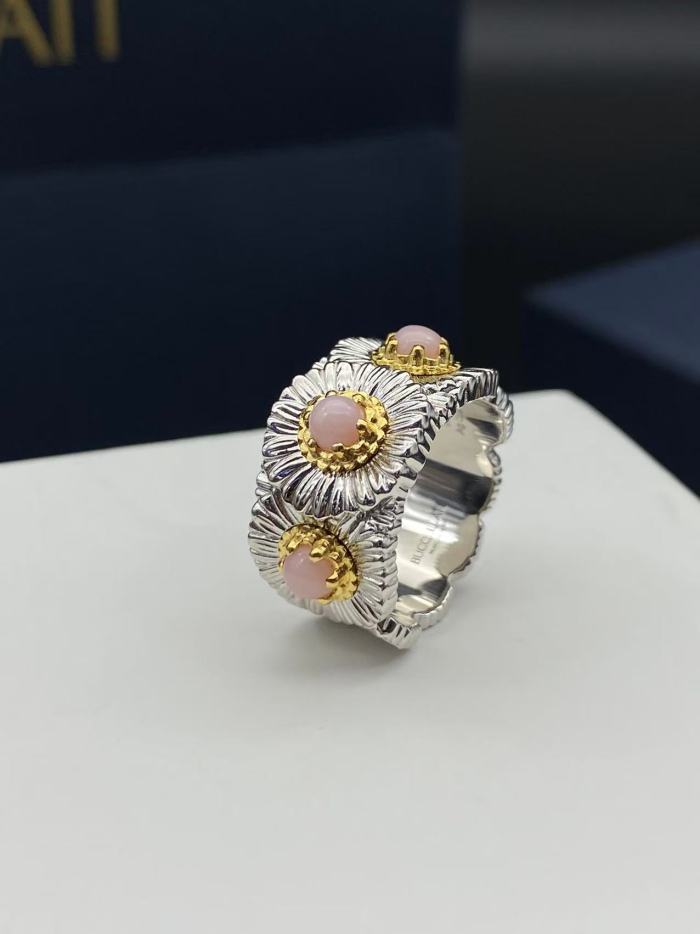 Daisy agate stone ring