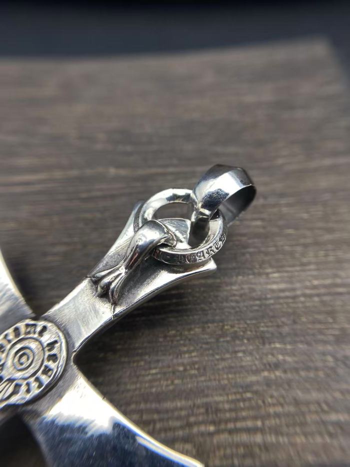Large Water Drop Cross Pendant