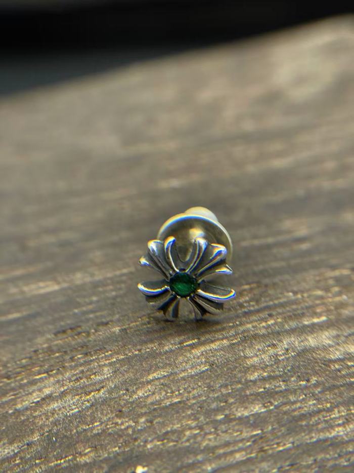 Colorful diamond cross earrings