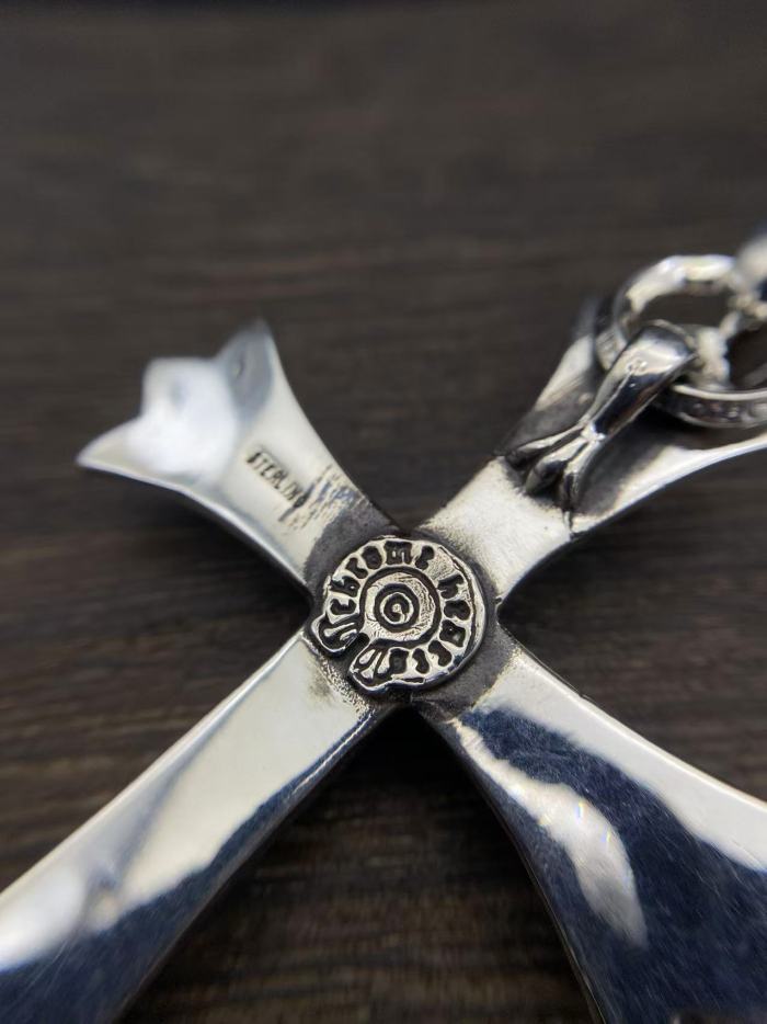 Large Water Drop Cross Pendant