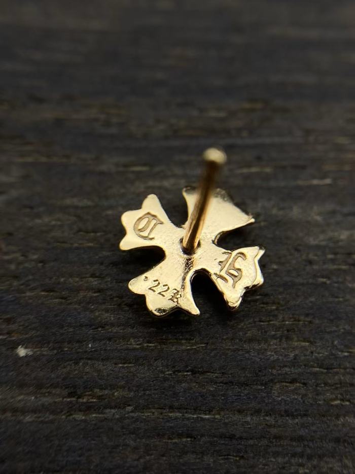 Gold plated colored diamond earrings