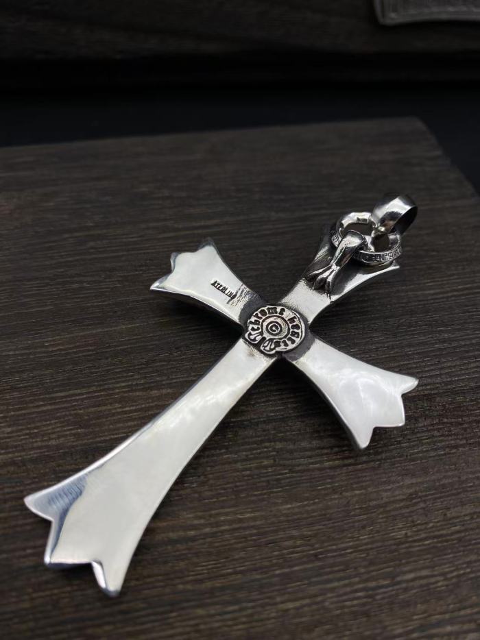 Large Water Drop Cross Pendant