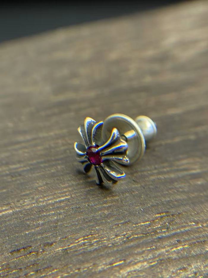Colorful diamond cross earrings