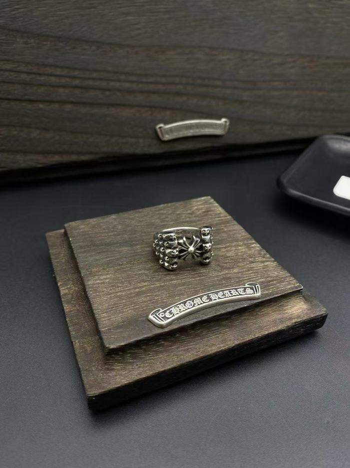 Cross Flower Group Relief Ring